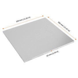 HOZEON 12 x 12 x 3/8 Inch 6061-T651 Aluminum Sheet, Durable Aluminium Metal Sheet, Square Aluminum Sheet Plate for Transportation, Construction, Decoration