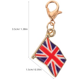 ABOOFAN 10 Unidades Llavero Bandera de Reino Unido de Aleación, Diseño Plano Contornos Precisos, Fácil de Sujetar para Mochila al Aire Libre y Equipaje