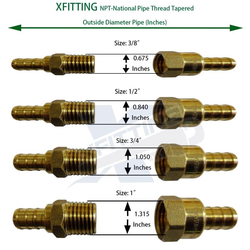 2 Pcs. XFITTING 3/8'' Pex x 1/2'' Female Elbow with
