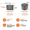 Bulin Camping Cooking Pot Heat Exchanger Outdoor Camp Pot 1.5/2.1