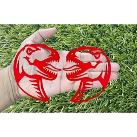 Badge Addictz Raptor Emblem Badge Red Set Of (2) Velociraptor New Fender Badges Emblems New