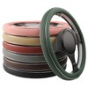 ALEMODR Green Leather Steering Wheel Cover Fiber Strip Car Steering