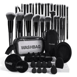 MAANGE Makeup Brush Set, 49 Pieces, Professional Makeup Brush Set for Foundation, Eyeshadow, Contours, Powder and Concealer
