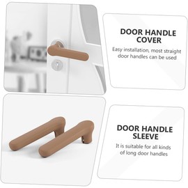 Kisangel Protector de Manija de Puerta de Seguridad para Bebe Cubierta de Silicona Blanca para Manija de Puerta Funda Protectora para Agarradera