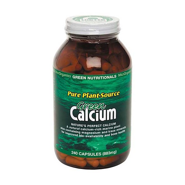 MicrOrganics Green Nutritionals Pure Plant-Source Green Calcium 240 Capsules