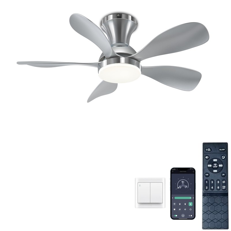 Ceiling Fans with Lights, 33 Inch Low Profile Ceiling Fan