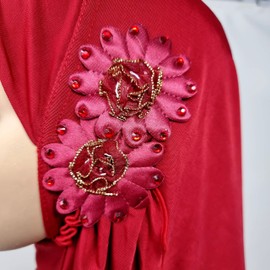 Yaqeen Girls Hijab 2-7 yrs Children Scarf islamic Headscarf Instant Kids Ideal for nursery, Party, madrassa… (Burgundy)