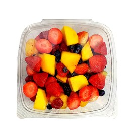 Koda Cup 48 oz. (3/4 Gallon-Size) RPET Clear Plastic Hinged Lid Deli Meal Prep Fruit Salad Display Food Storage Containers | 200/Case