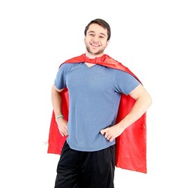 Costume Agent Adult Reversible Superhero Cape Red and Red