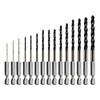 Drill Bit Set, Woodworking Drill, Hex Shaft, Set of 15,