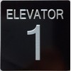 ELEVATOR FLOOR NUMBER SIGN with Raised letters/Image & Grade 2