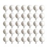 100 Pcs Pearl Rivet Half Hole Faux Pearls Studs Buttons