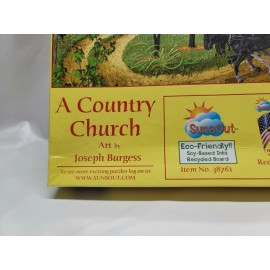 Sunsout Puzzle 500 Piece - A Country Church - USA Made, Soy Ink, Eco-friendly