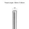 sourcing map Fully Threaded Rod M8 x 190mm 1.25mm Thread