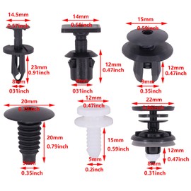 Doo Engy Car Door Panel Attachment Clips Holder Interior Trim Clips for V-W Bus T4 T5 T6 Plastic Rivet Clips 120 Pieces