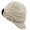 Clakllie Visor Beanie Hat with Goggles Newsboy Knitted Hat for