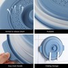 2 Pcs Microwave Splatter Cover, 10.7'' Blue&Grey Collapsible Splatter Guard&Vegetable