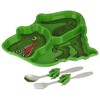 KidsFunwares T-Rex Dinosaur Me Time Meal Set, Portion Control Divided