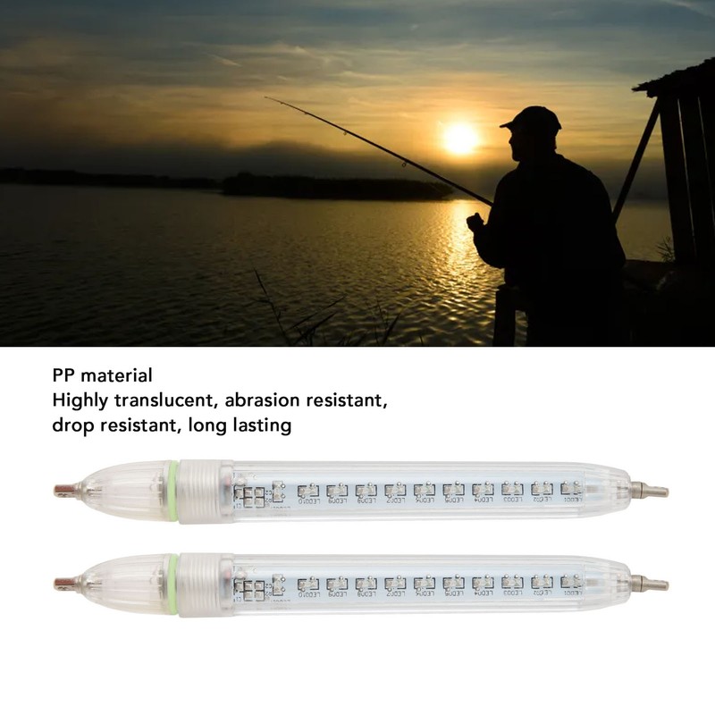 2 Pcs LED Underwater Fishing Light Night Fishing Lure Bait