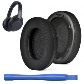 Replacement Ear Pads for Sony WH-1000XM3 Headphones Replacement Ear Pads with Memory Foam and Premium Faux Leather, Improved Noise Cancelling, High, Ice Experience, Easy Assembly, Black