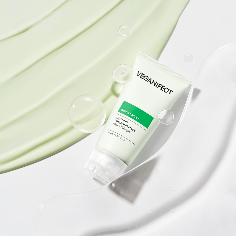 Vegan effect green barley aloe cool down wrapping pack peel