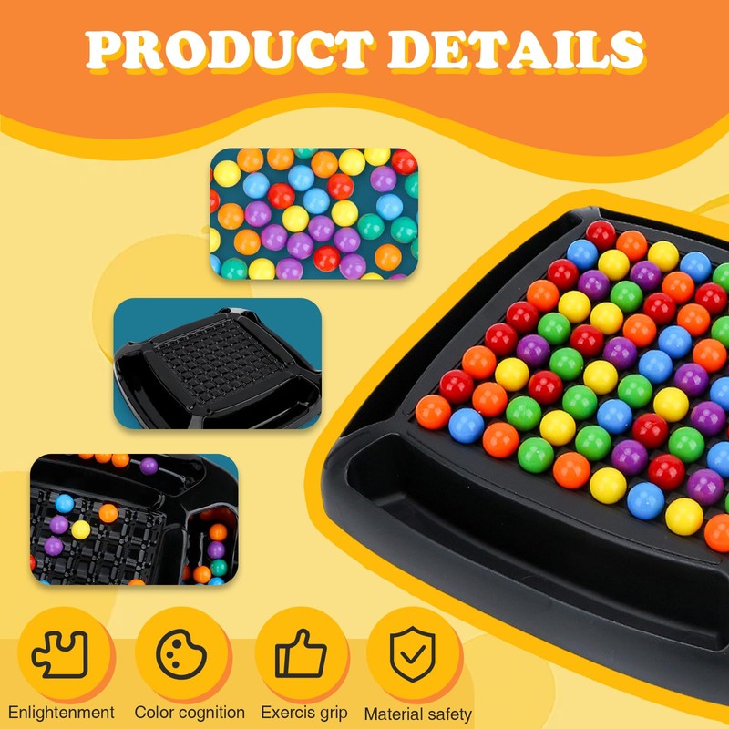 GUTERTOP Intellectual Chessboard Double Duel, Rainbow Ball Board Games, Rainbow