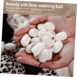 Mikinona 100Pcs Natural Organic Balls for Facial Cleansing Exfoliating Scrub for Skin Care Blackhead Removal Easy to Use with Cleanser Gentle Skin