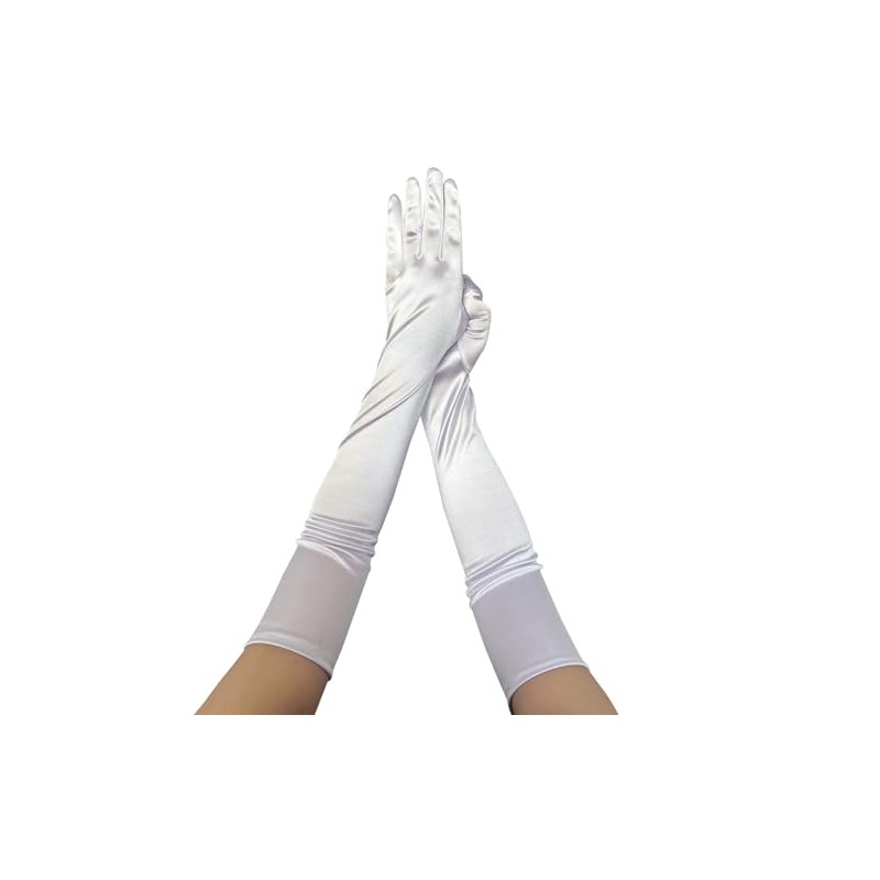 krautwear Women's Satin Evening Gloves (52 cm) in Various Colours,