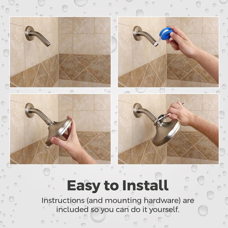 Pfister Universal Shower Head, Shower Arm Not Included, 5-Function, 1.75