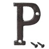 sourcing map House Letter, 3 Inch Cast Iron Letter P