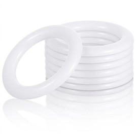 Elegaperma 50pcs Roman Shade Rings,1 Inch O Ring, Plastic Rings for Crafts, Crochet, 1 Inch Plastic O Ring for Curtains, DIY Blinds, Hang on, Ring Roman Shades Circle Hook Craft Tool