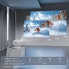 Portable WiFi Bluetooth Projector, 4K Compatible Smart Mini Projector with