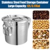 YinCukiEle 3.17Gal/12L Stainless Steel Airtight Canister, Airtight Food Storage Container