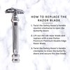 Parker 99R Chrome Long Handle Heavyweight Butterfly Open Double Edge