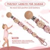 Symbolife Pacifier Clip for Boys Girls Floral Daisy Macrame Baby