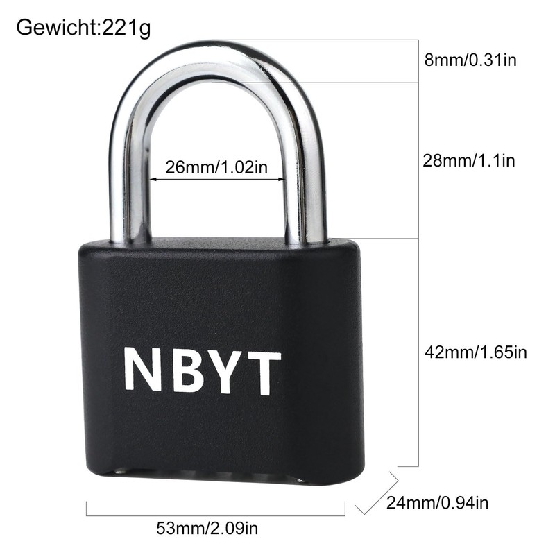 NBYT Secure your belongings with NBYT Combination Padlocks - Fitness