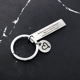 Hibetek Coworker Leaving Gifts Retirement Jewelry We Don't Meet People by Accident They are Meant to Cross Our Path for A Reason Leaving Goodbye Friendship Memorial Keychain (Meet People keychain)