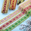 uxcell 11 Yards Sequins Trim Ribbon 2.4 Inch Lace Gold