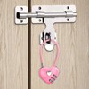 2 Pack Combination Lock, 3 Digit Heart Shaped Padlock for