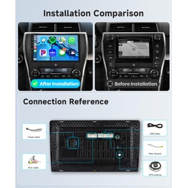 2G+64G for Toyota Camry 2015 2016 2017 Car Radio Upgrade, Rimoody Android Car Stereo Wireless Carplay Android Auto GPS 10.1 Inch Touch Screen Mirror Link Bluetooth FM/RDS EQ WiFi Backup Camera