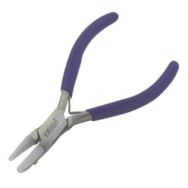 Exeton Jewelry Pliers Tool, Bail Making Pliers 6 in 1 Wire Wrapping Multi Step Loop Pliers, Chain Nose, Nylon Jaw Pliers, Round Nose Pliers, Beading Pliers Pro Tools (Nylon Flat & Round Nose)