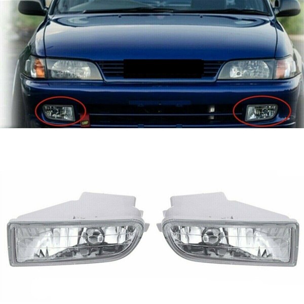 Himongoo Pair of Front Bumper Fog Driving Lamp Halogen Yellow Light for 1993-1997 Corolla AE100 AE101 FITS OE A1649060451 LH+RH