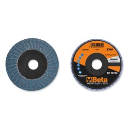 Beta 11204A Flap Discs (Flap Disc, Straight Design for Deburring, Grinding and Polishing with Angle Grinders, Diameter 115 mm)