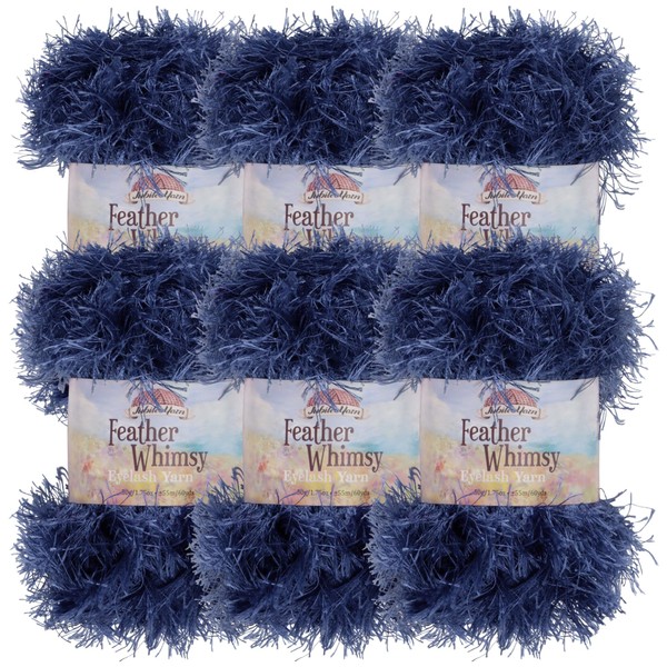JubileeYarn Feather Whimsy Eyelash Yarn - 50g/Skein Fine Polyester Fur