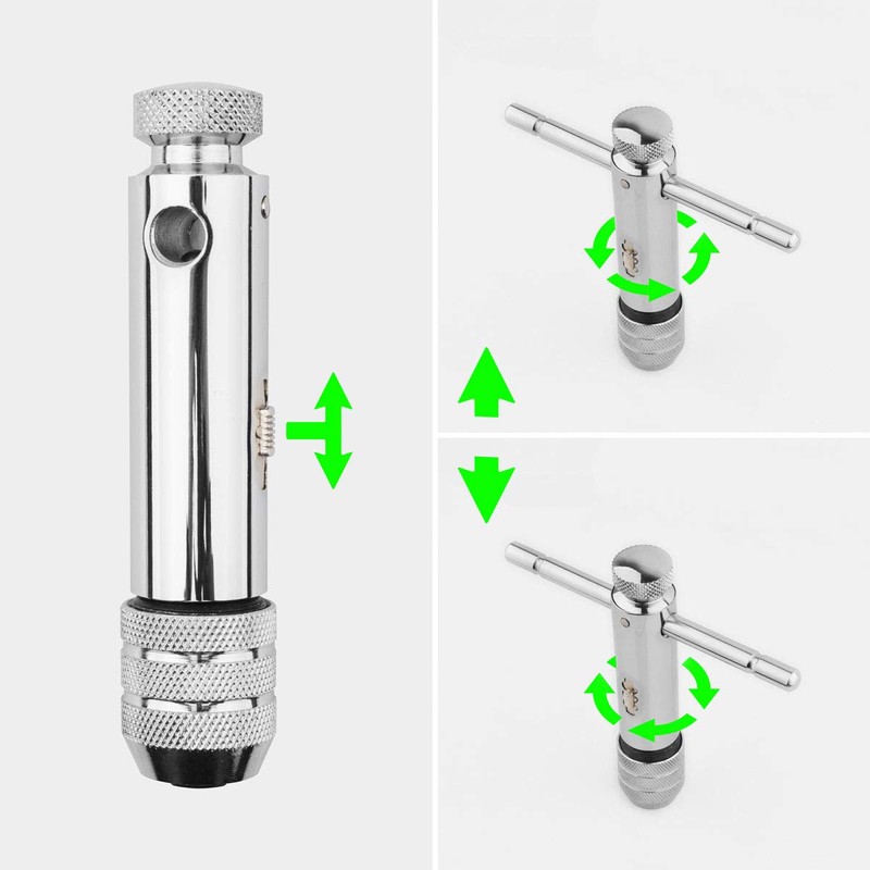 Gunpla Adjustable T-Handle Ratchet Tap Holder M5–M12 Threading Wrench Hand