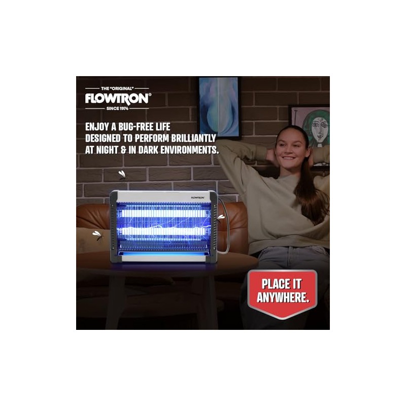 Flowtron Indoor Bug Zapper: 3000V Electric Insect Killer & Mosquito