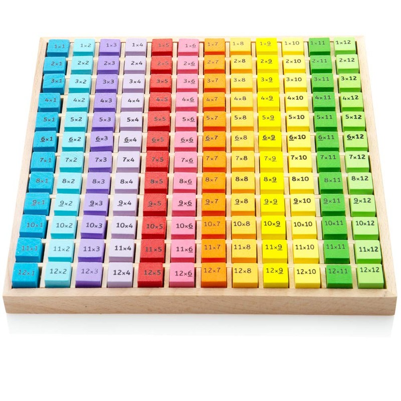 Bigjigs Toys Multiplication Table Tray | Kids Wooden Board Game