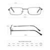 OKH 3 Pack Stainless Reading Glasses, Metal Frame Blue Light