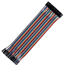 California JOS 40 PCS 20 CM (8 inch) Breadboard Jumper Wires Wire Length Optional Dupont Cable Assorted Kit Female to Female Multicolored Ribbon Cables