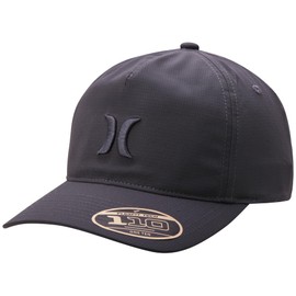 Hurley Men's Baseball Cap - Lightweight Moisture-Wicking Snap-Back Curved Bill Fitted Baseball Hats for Men, Size OneSize, Anthracite